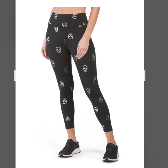 Nanette Lepore Black Leggings Silver 